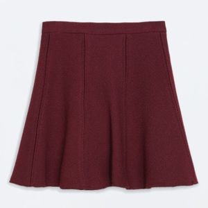 Zara Burgundy Knit Skirt